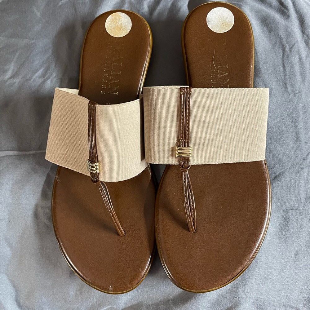 Brown and Tan Sandals, size 9.5
